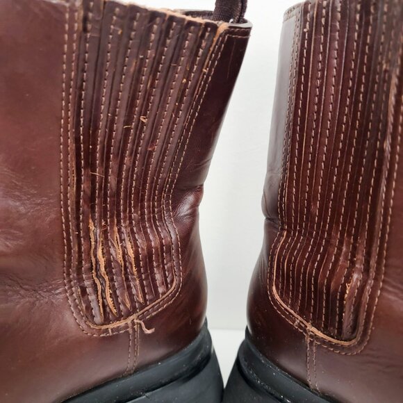 Loeffler Randall Toni Lug Sole Platform Boots Espresso Brown 8.5 - Picture 5 of 10